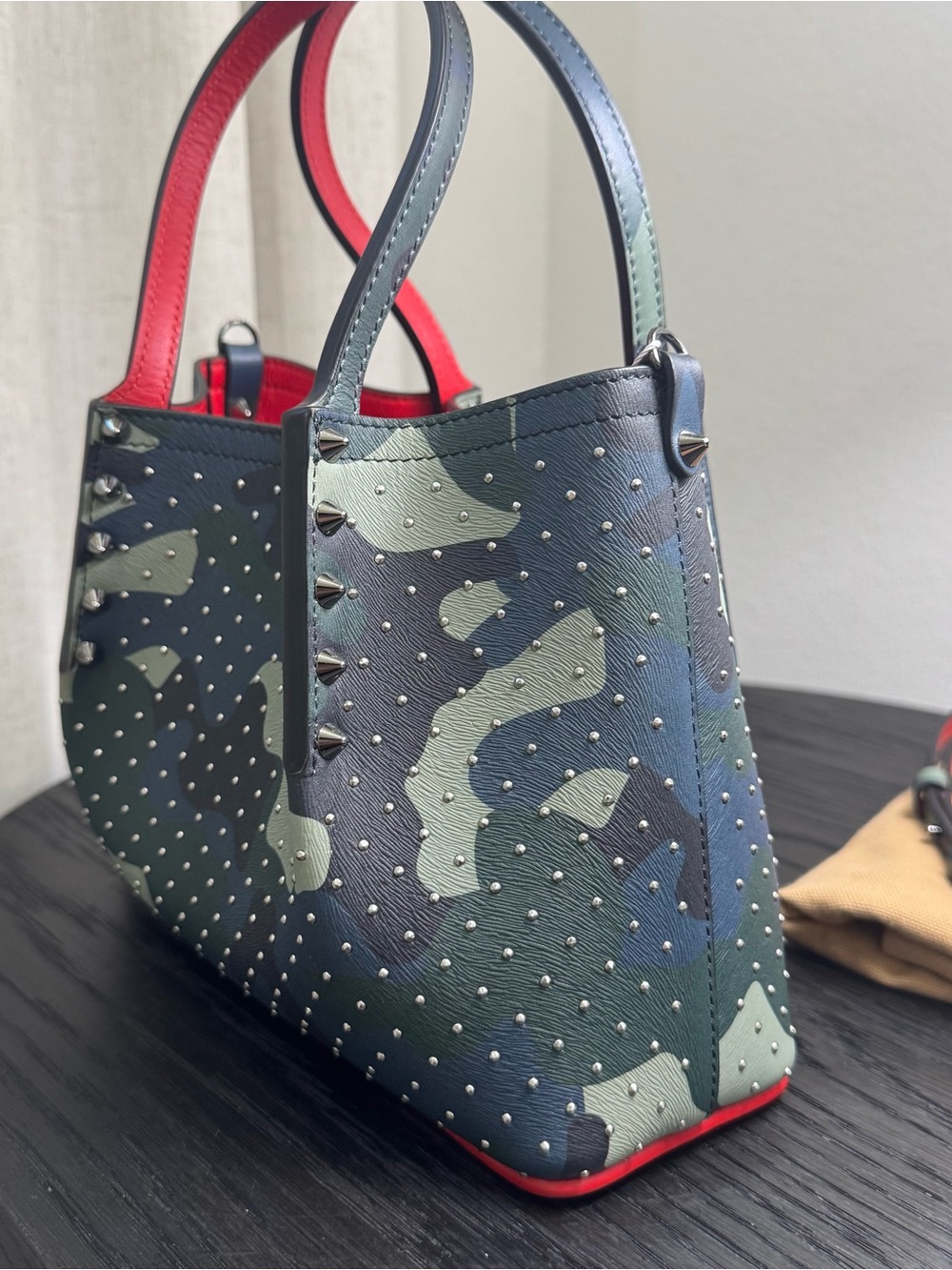 Christian Louboutin Cabarock Camo Stud Tote Bag - Picture 4 of 8